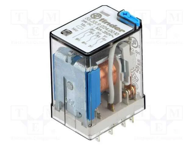 Relé Ele.3PDT 24VDC 10A/250VAC 600