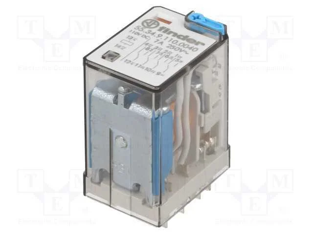 Relé Ele. 4pdt 110 V Cc 7 A/250 V Ca 7 A/30 V Cc