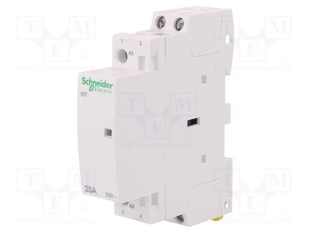Contator: 2-De Polo de Instalação, 25a, 220÷240vac, No X2, Ip20