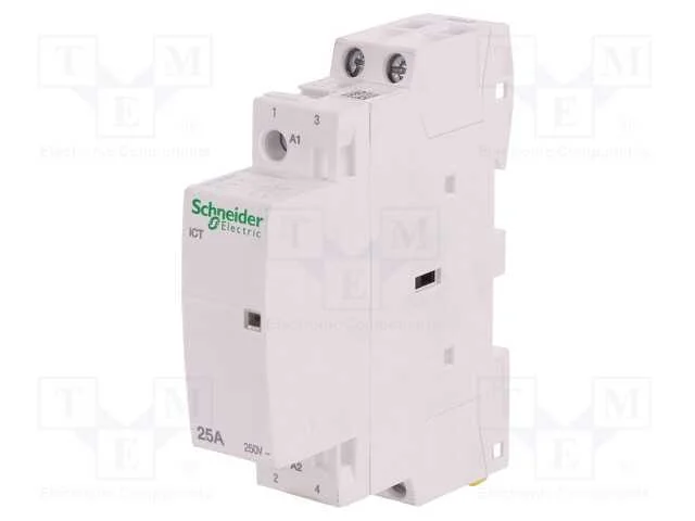 Contator: 2-De Polo de Instalação, 25a, 24vac, No X2, Ip20, W: 18mm