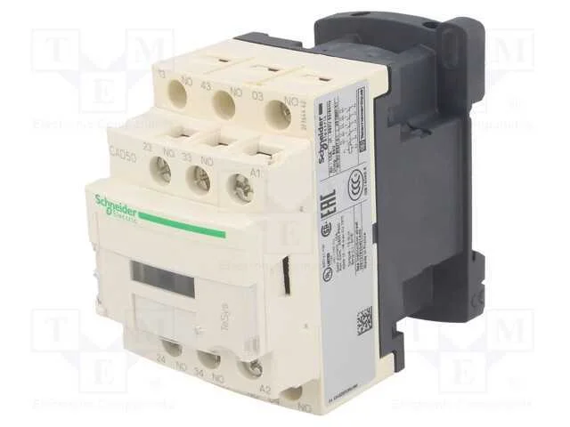 Contator: 5 Polos, No X5, 230vac, 10a, No Painel,Para Trilho Din