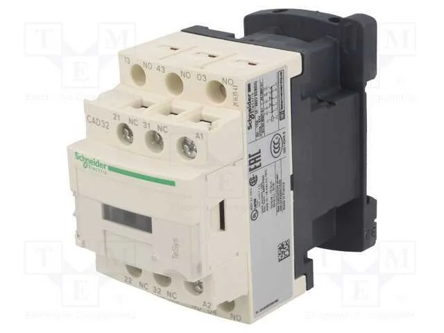 Contator: 5 Polos, Nc X2 + No X3, 230vac, 10a, Cad,Tesys D, W: 45mm