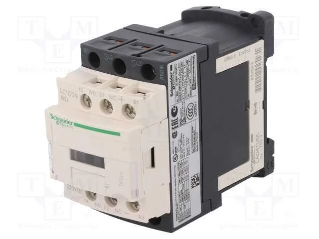 Contator: 3 Polos, No X3, Contatos Auxiliares: No + Nc, 220vdc, 9a