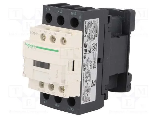 Contator: 3 Polos, No X3, Contatos Auxiliares: No + Nc, 24vac, 25a