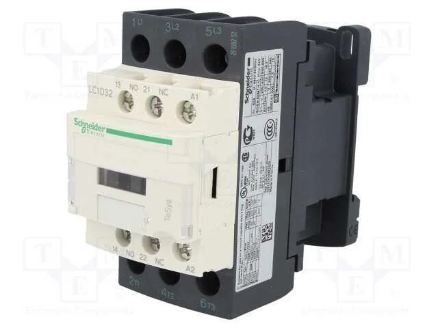 Contator: 3 Polos, No X3, Contatos Auxiliares: No + Nc, 230vac