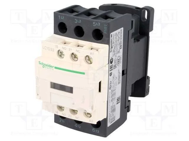 Contator: 3 Polos, No X3, Contatos Auxiliares: No + Nc, 24vac, 32a
