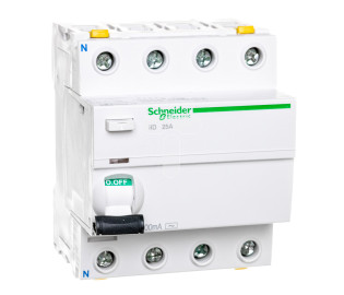 Dijuntor Diferencial  25a Il.Polos: 4 400vschneide