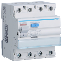 Dijuntor Diferencial  63a Il.Polos: 4 400vschneide