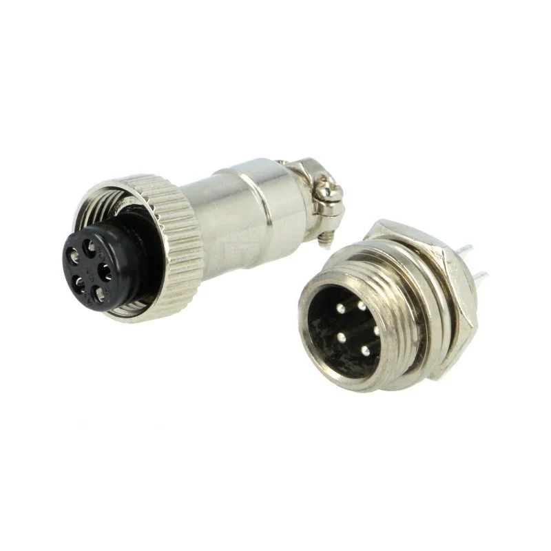 Conjunto de conectores multicontactos 5 pinos