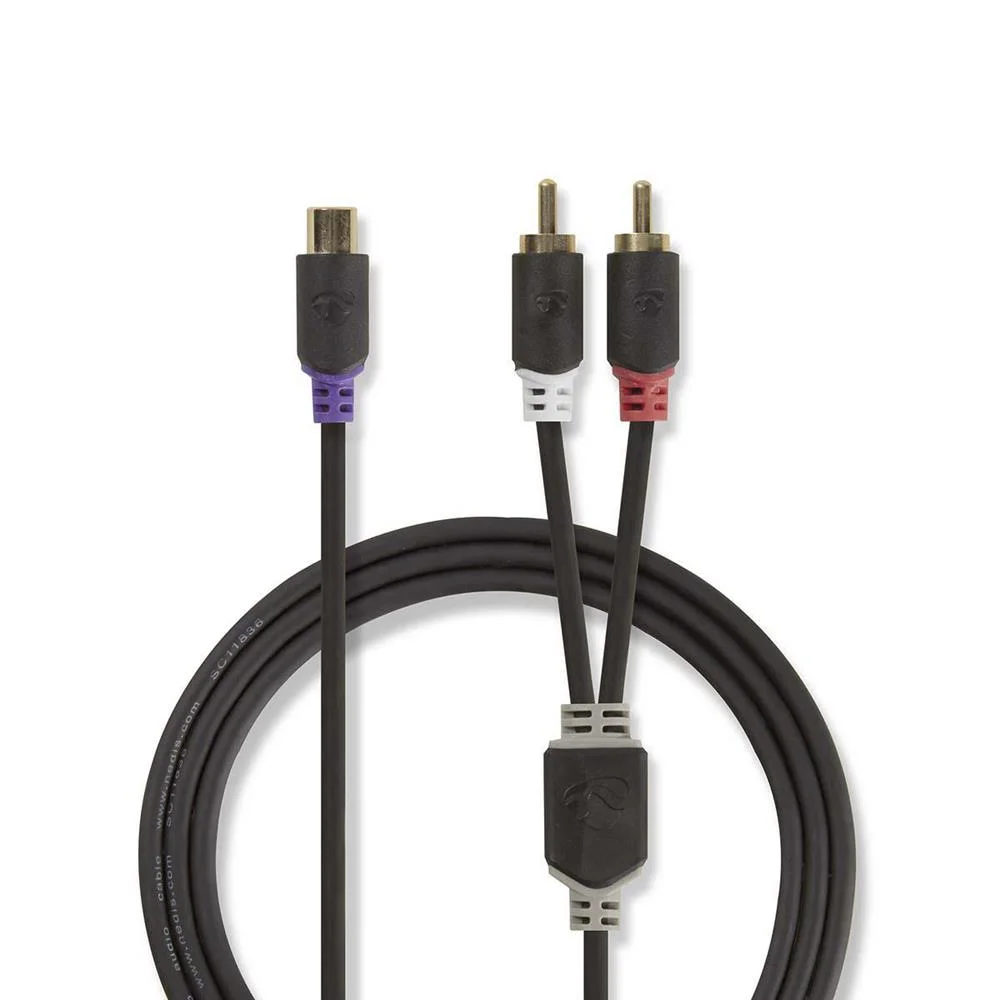 Cabo Subwoofer  2x Rca Masculino - Rca Feminino