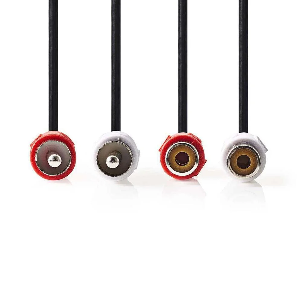 Cabo De Áudio Estéreo  2x Rca Macho - 2x Rca Fem.