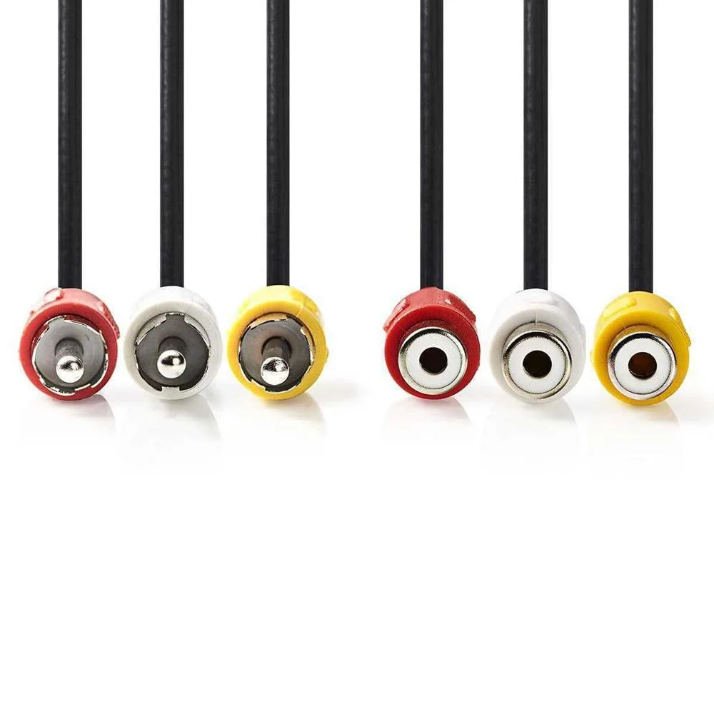 Cabo de Vídeo Composto 3x Rca M - 3x Rca F 2m