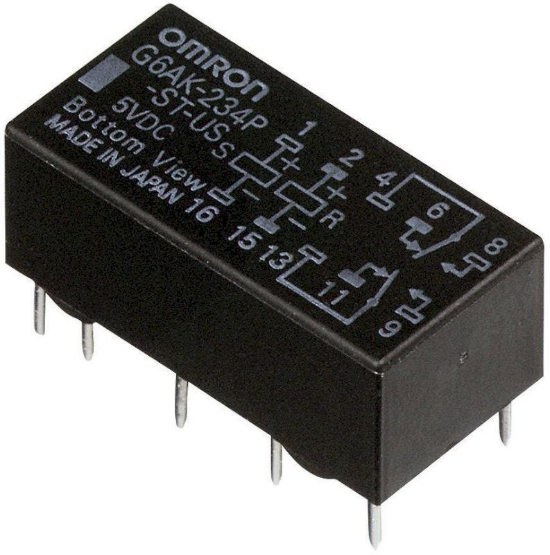 Rel&eacute; Eletrom Dpdt 5vdc 05a125vac 2a30vdc