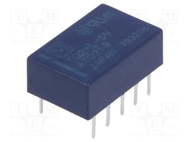 Relé: Eletromagnético, Dpdt, Ubobina : 5vdc, Icontactos Max: 2a