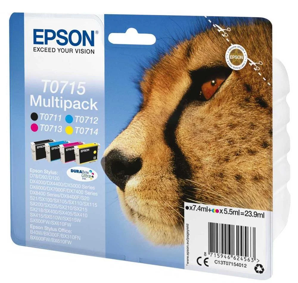 Epson Tinteiro Pack 4 Cores (T071140+240+340+440) C/Frequencia