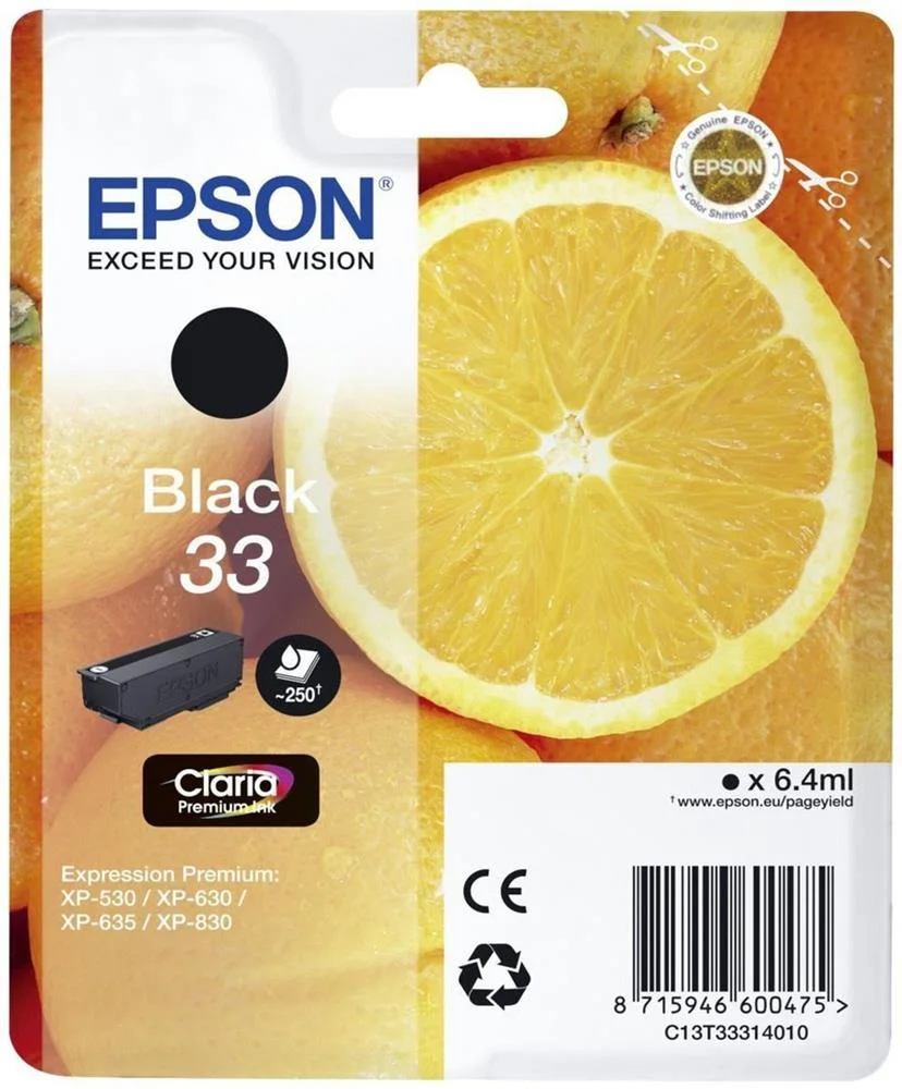 Epson Tinteiro Preto 33 Claria Premium Xp-530/630/635/830