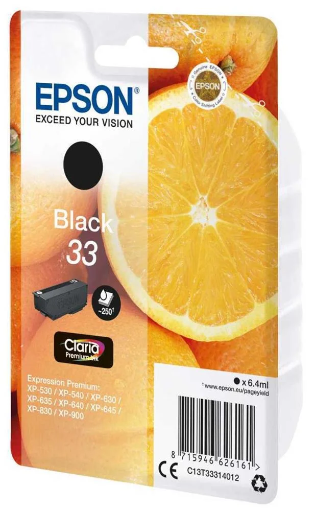 Epson Tinteiro Preto 33 Claria Premium Xp-530/630/635/830