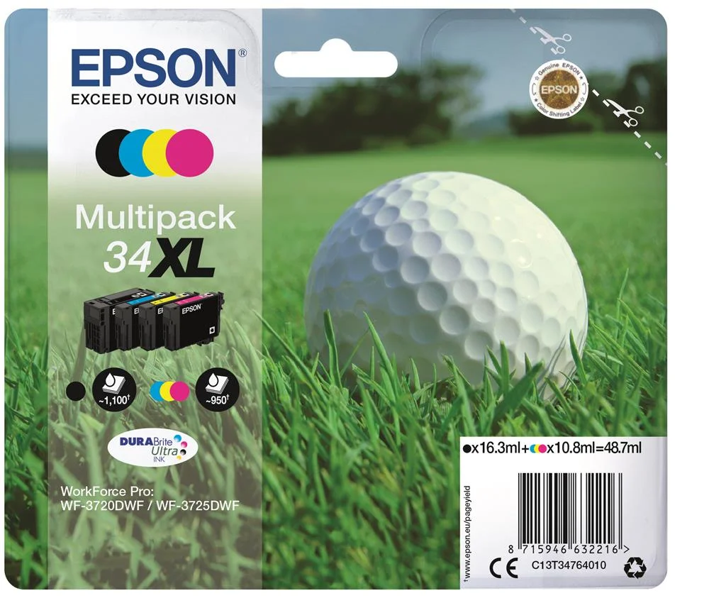 Pack Tinteiros Serie 34xl Wf-3720/3725 - Epson