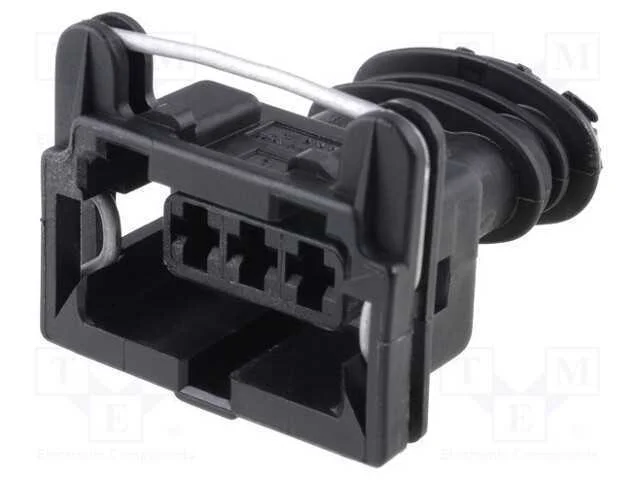 Ficha Auto JPT Femea 3 Pinos com Cabo Preto