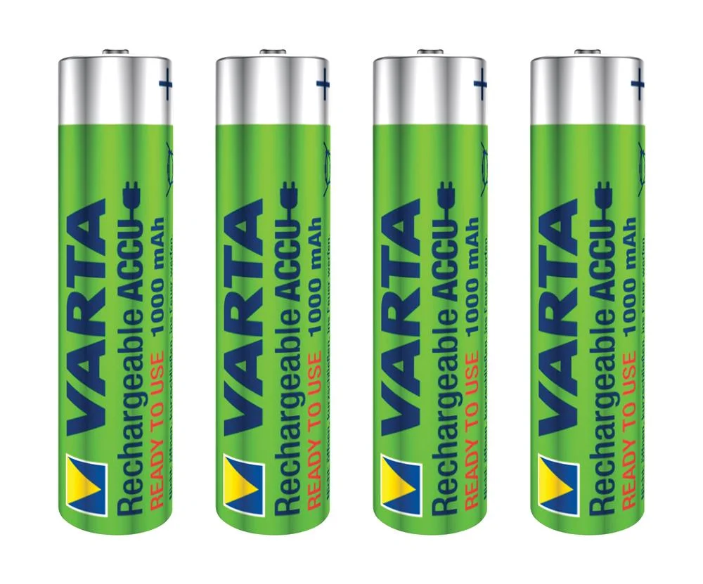 Pilhas Varta Recarregável Accu Power AAA - Lr03 1000ma (Blíster 4 Unid.) Ø10,5x44,5mm