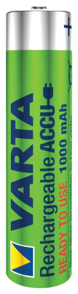 Pilhas Varta Recarregável Accu Power AAA - Lr03 1000ma (Blíster 4 Unid.) Ø10,5x44,5mm