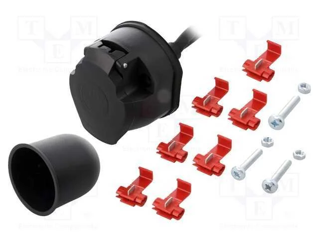 Ficha automotive; tomada; PIN: 7; 12VDC; para pai.