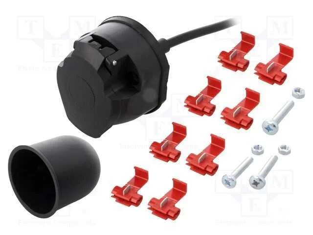 Conector: Automotive, Tomada, para Painel, Pin: 7, Contatos: Latão