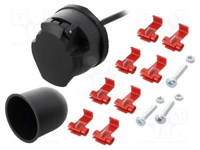 Ficha automotive; tomada; PIN: 7; 12VDC; para pai.