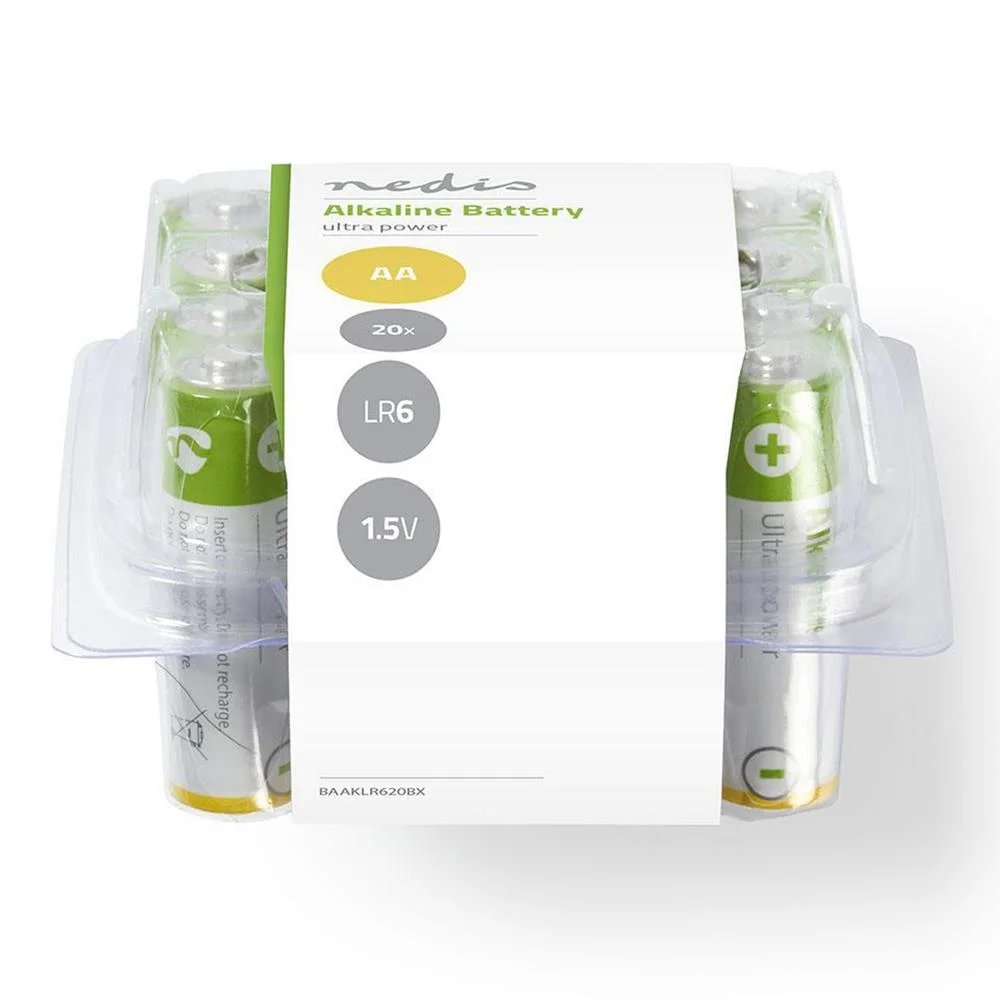 Pila Alcalina AA | 1.5 V Dc | Pack de 20