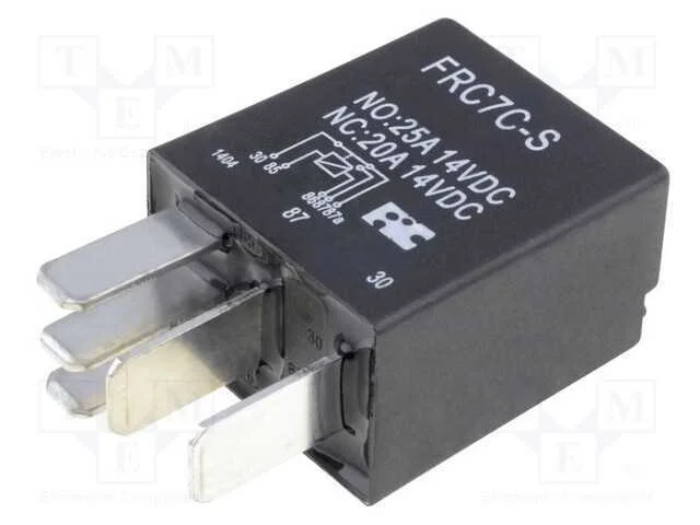 Rel&eacute; eletromagn&eacute;tico; SPDT;  12VDC; 25A; Auto