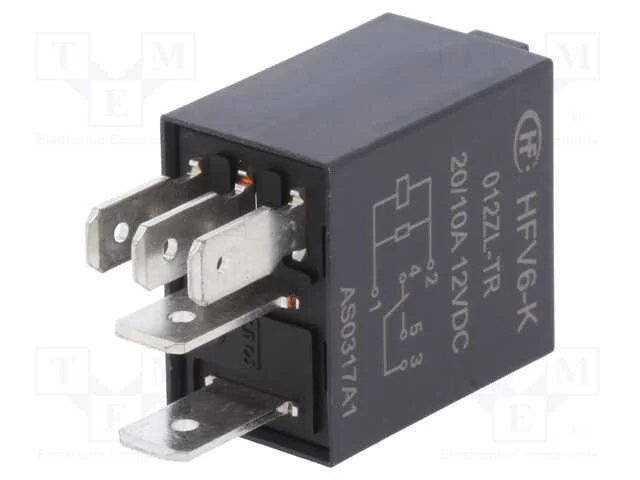 Rel&eacute; Eletromagn&eacute;tico; Spdt;  12vdc; 30a; Auto