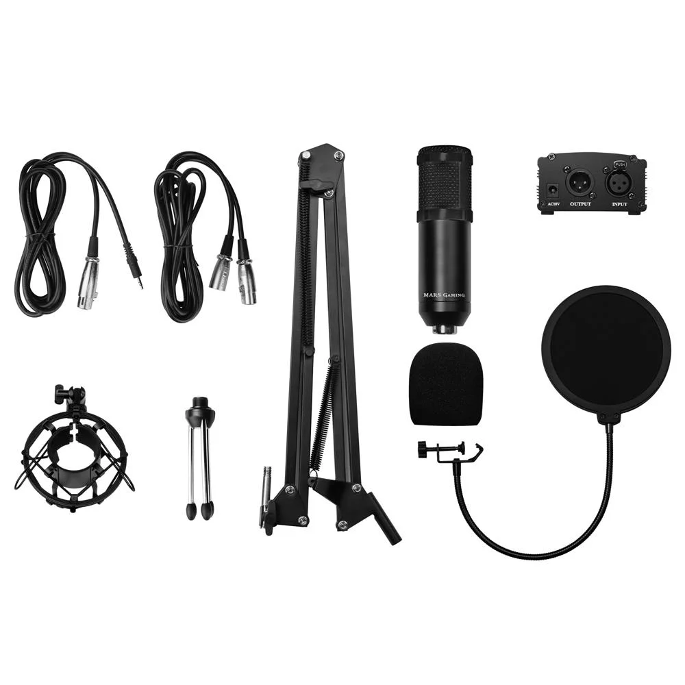 Microfone Mars Gaming 7in1 Professional Kit, Xlr .