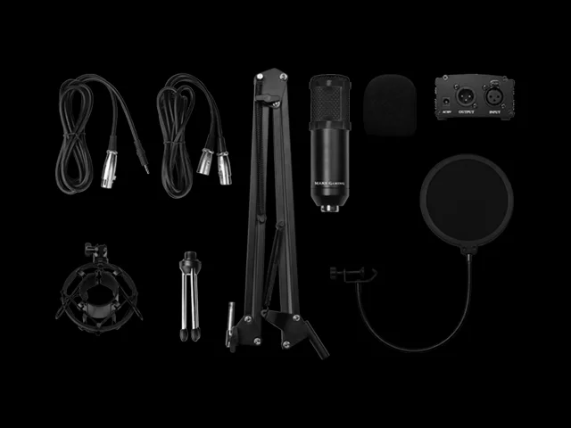 Microfone Mars Gaming 7in1 Professional Kit, Xlr .