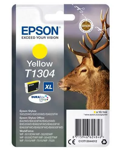 Tinteiro Epson T1304 Amarelo Xl Stylus B42,Bx320/5x5/625/630/9x5,Sx5x5/620 & Wf-3010/3520/3540/7x15