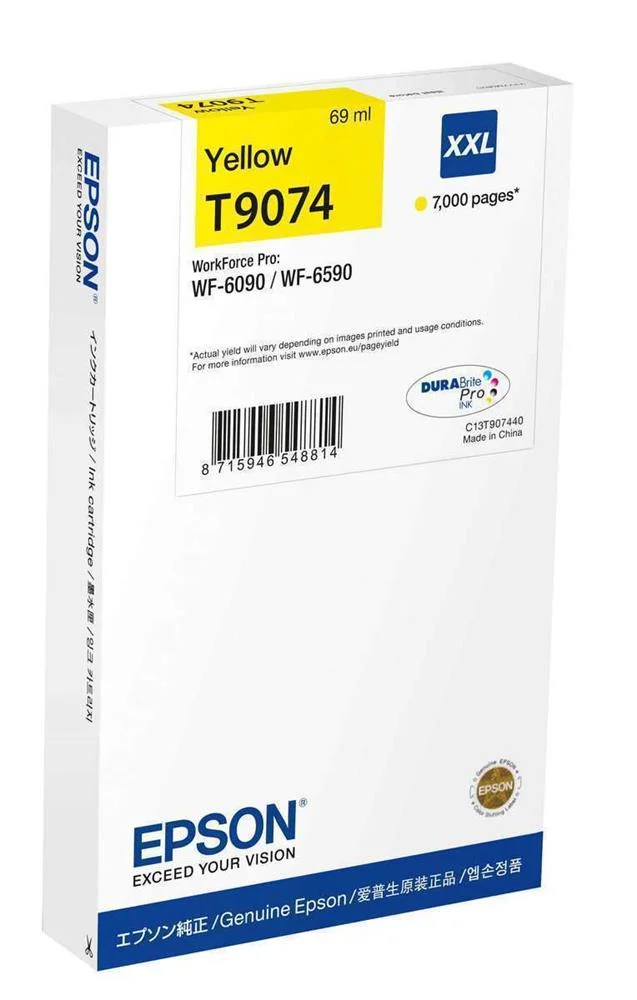 Tinteiro Epson Wf-6xxx Ink Cartridge Amarelo Xxl .