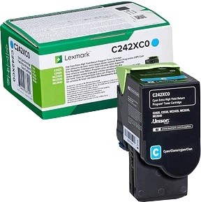 Lexmark Return Print Cart. C242xc0:C2425/C2535/Mc2425/ Mc2535/Mc2640 Cyan Extra High Capacity