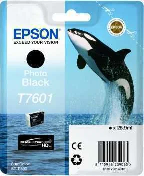 Tinteiro de Tinta Original Epson T7601 Preto 