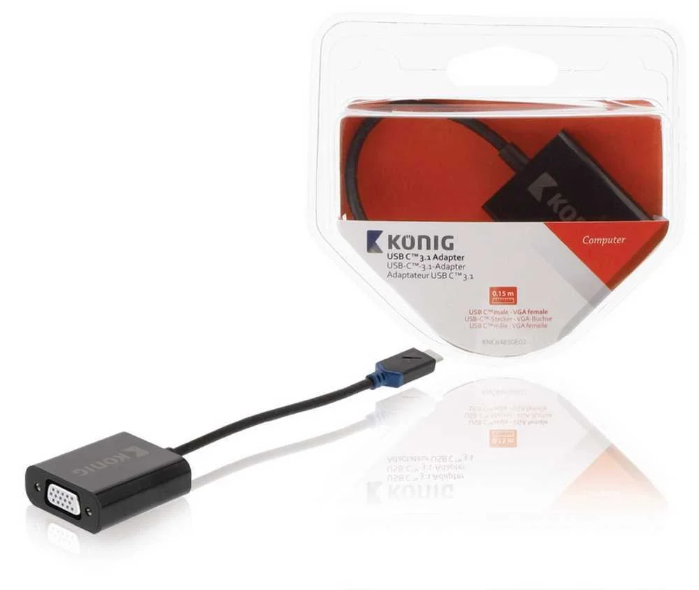 Cabo adaptador USB 3.1 C Para VGA