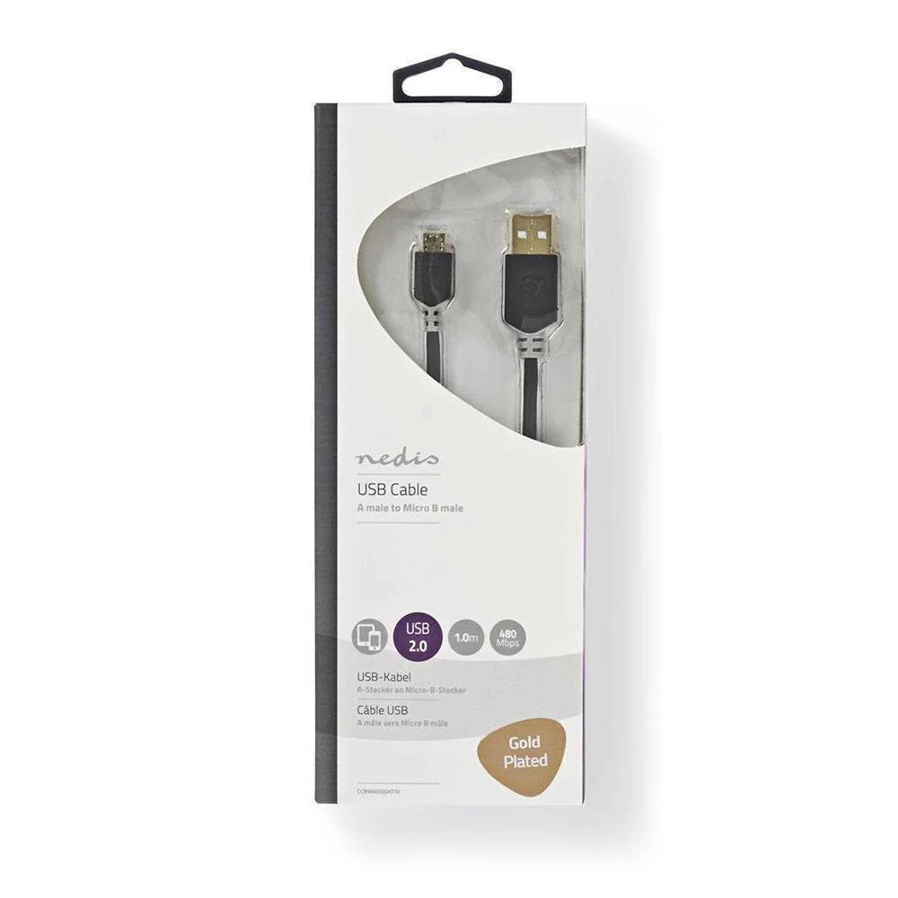 Cable Usb 2.0 | a Macho - Micro B Macho | 2,0 M |.