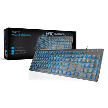 Teclado Delgado Iluminado Usb Mkplus