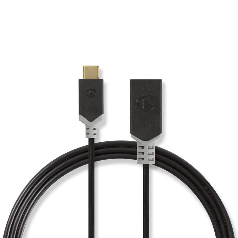 Adaptador Usb-C | Usb 3.2 Gen 1 | Usb-C Macho | Usb-A Hembra | 5 Gbps | 0.15 M | Redondo | Niquela