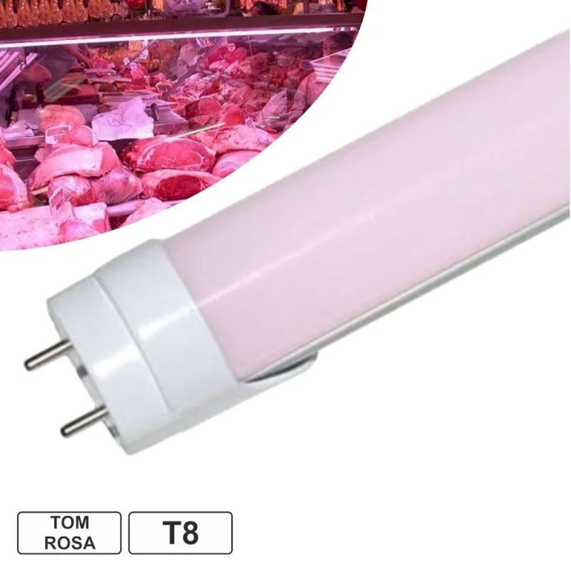 Tubo LED T8 G13 Conexión Carnicero 2 Caras 9w 800.