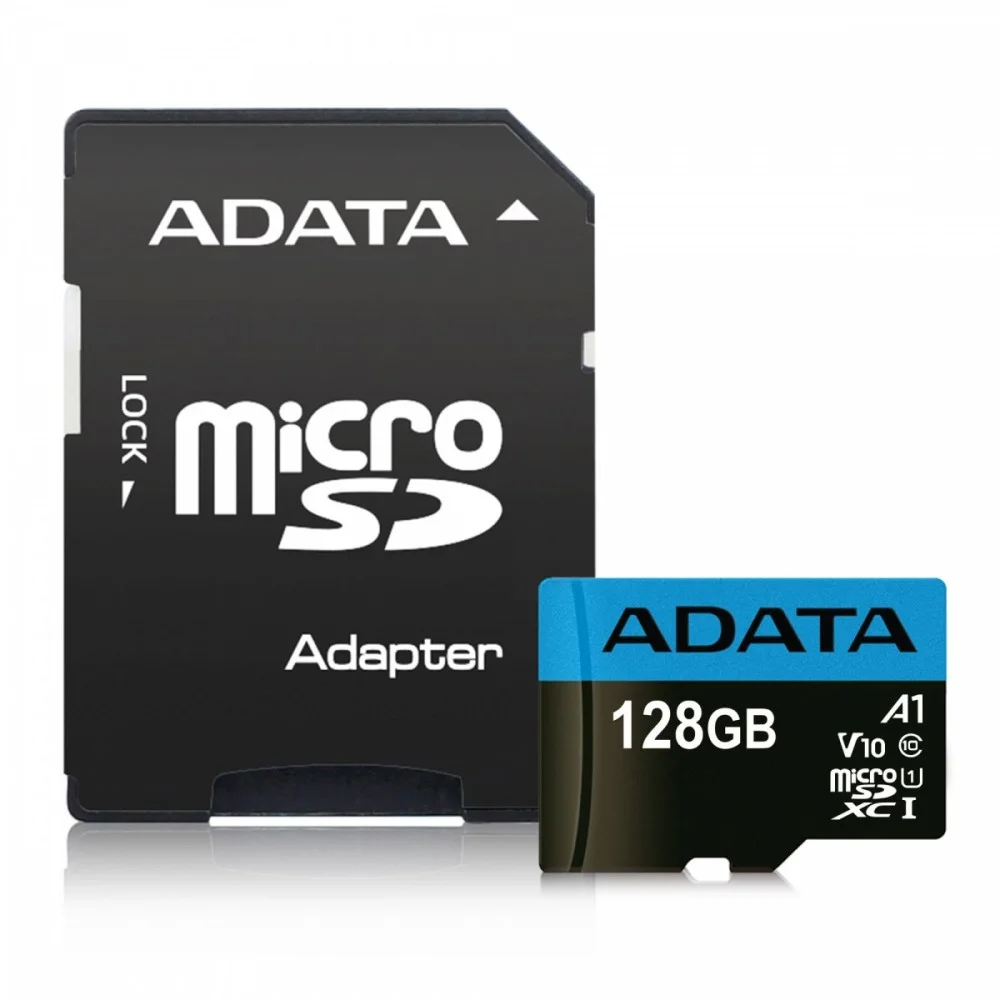 Cartão de Memória Micro Sd com Adaptador Adata Class10 128 Gb 