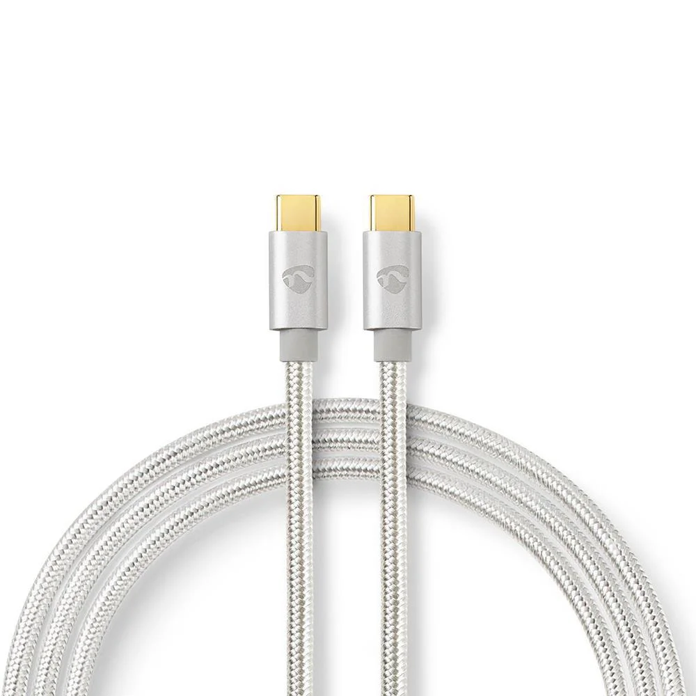 Cable Usb | Usb 3.2 Gen 1 | Usb-C Macho | Usb-C Macho | 60 W | 4k@60hz | 5 Gbps | Chapado En Oro |
