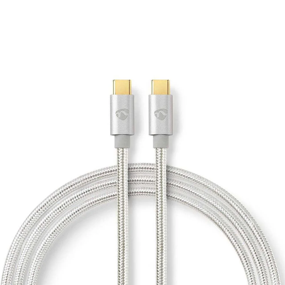 Cable Usb | Usb 3.2 Gen 2 | Usb-C Macho | Usb-C Macho | 100 W | 4k@60hz | 10 Gbps | Chapado En Oro