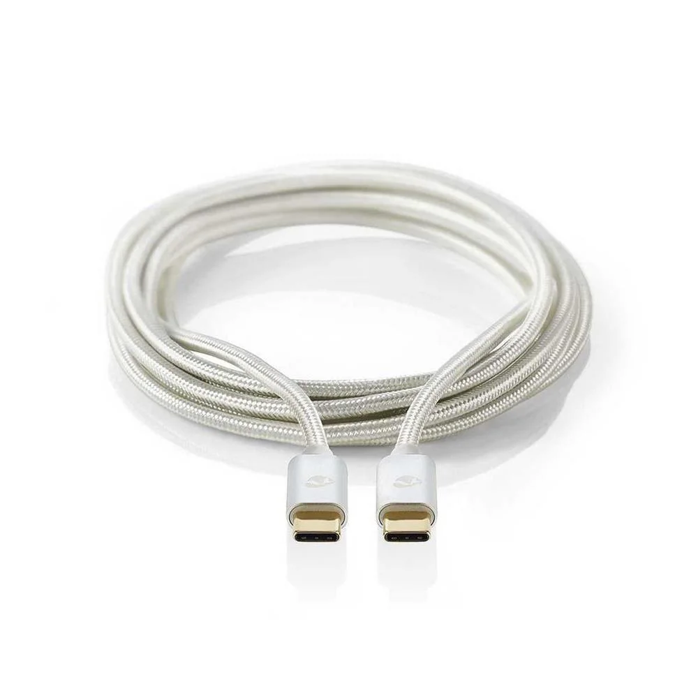 Cable Usb | Usb 3.2 Gen 2 | Usb-C Macho | Usb-C Macho | 100 W | 4k@60hz | 10 Gbps | Chapado En Oro