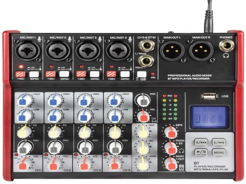 Csm-6 Mixer With Usb / Bluetooth Player
