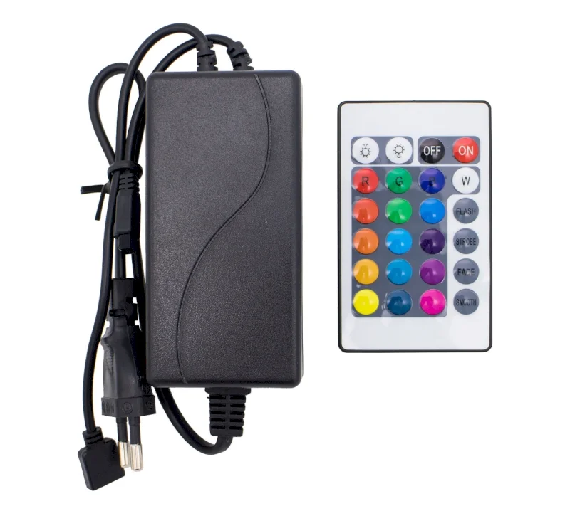 Controlador P/fita Led Transformador Rgb C/comando