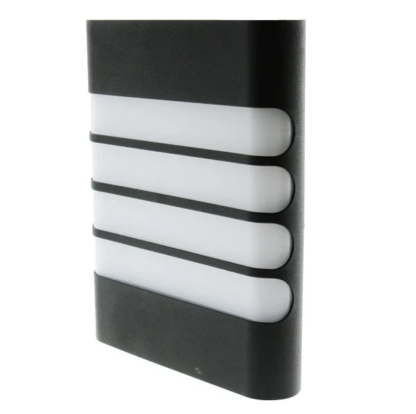 LED APLIQUE PAREDE CINZA IP54 12W 3000K
