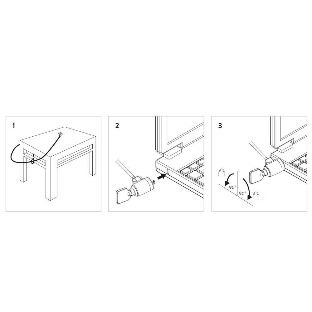 Ewent EW1242 Cadeado para portátil com chave 1.5m